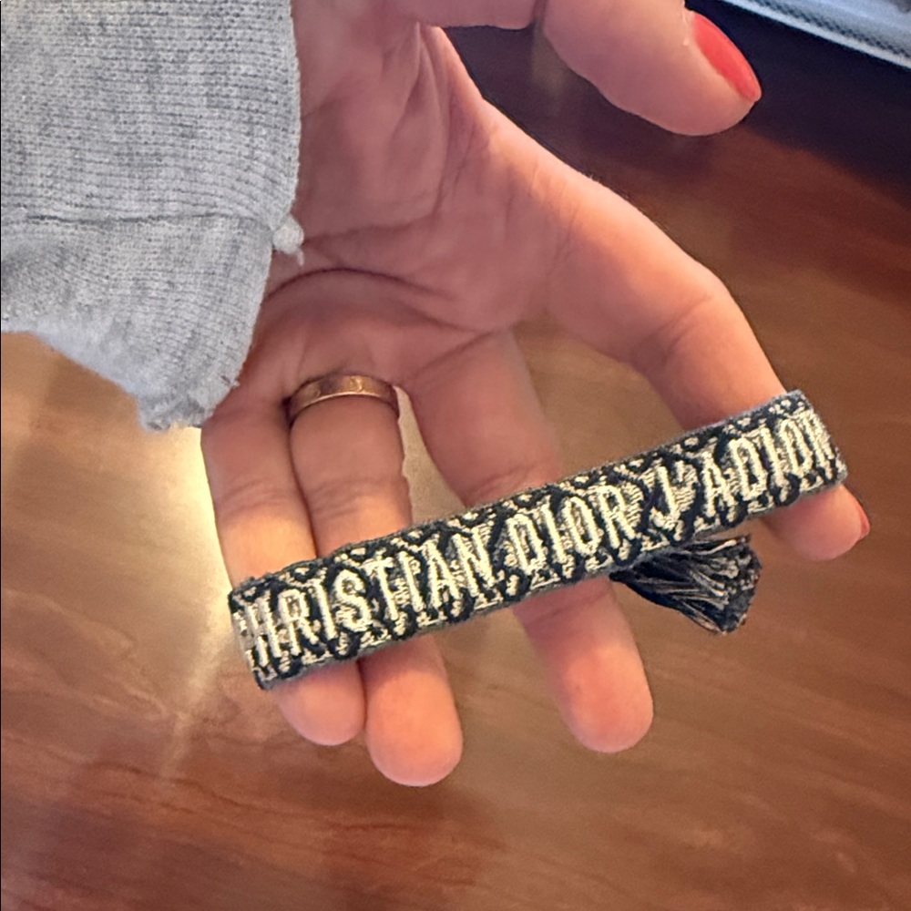 Authentic Christian Dior blue and White Bracelet